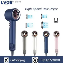 Secadores de cabelo de alta velocidade sem folhas Anion secador de cabelo profissional 220V secagem rápida casa especial cabeleireiro termostato controle secador de cabelo q240109