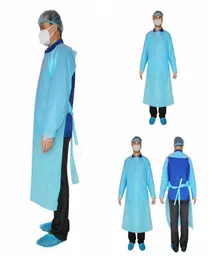 CPE Защитная одежда Одноразовые изолирующие халаты Костюмы для защиты от пыли Защитная одежда для улицы Одноразовые плащи RRA331285503