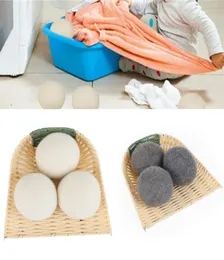 Bolas de secador de lã 6cm 7cm produtos de lavanderia premium reutilizáveis amaciante lavagem bola de secagem lavadora doméstica feltro lãs ball3294626