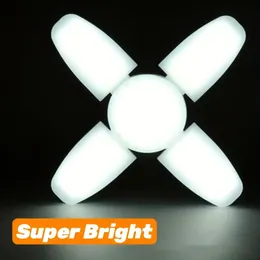 Aggiorna il tuo garage con 1 lampadina LED Mini Fan Blade - Plafoniera pieghevole con 4 pannelli regolabili 950/1400LM E27 3000K/6500K!