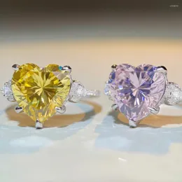 Anelli a grappolo Gioielli di moda Lusso Argento Personalizzati 10K/14K/19K Fedi di fidanzamento per matrimonio da donna Anniversario Regalo di compleanno Saldi