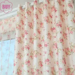 Cretonne Recommended Flower Curtain For Living Dining Room Bedroom Korean Garden Marriage In Small Girl French Window Tulle 240109