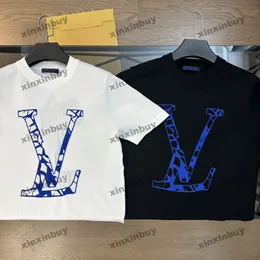 Xinxinbuy 2024 Men Designer Tee T Shirt Ski Embroidery Basketball Knitte 1854女性黒い赤い赤い黄色XS-2xl