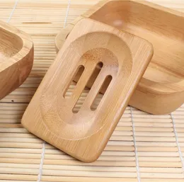 Naturalne bambusowe mydło naczynia pojemnik na mydło tacę do przechowywania stojak na stojak na talerz bambusowy taca mydła