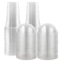 4050pcs 0600ml Disposable Transparent Plastic Cups Milk Tea Juice Cold Drink Smoothie Beverage With Lids 240108