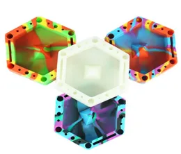 Hexagon kırılmaz parlak silikon kül tablası yüksek sıcaklıkta taşınabilir kül tablası tutucu sigara içenler birden fazla yuva hediyesi ev ofisi de9509841