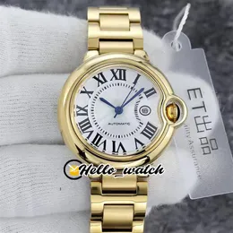 33mm V2 W2BB0002 W2BB0023 Fashion Lady Watches Japan NH05 NH06 Womens Watch White Texture Dial 18k Gold Steel Armband Sapphire WR2199