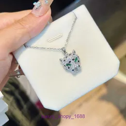2024 Designer Car tires's Single Ring Cake Necklace Sterling Wind New Hip Hop Leopard Head Titanium Steel Womens Personality Pendant Exagger With Original Box
