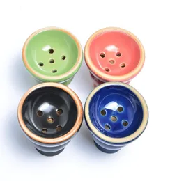 Ceramic hookah bowl and pan accessories for hookahshisha bong multicolors with five holes1305630