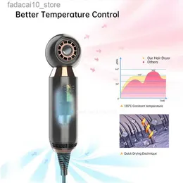 Hair Dryers Electric Hair Dryer Heating and Cooling Air Powerful Blow Dryer Household Appliances Multifunction Salon Style Hairdryer 800W Q240109