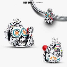 Pixar Coco Miguel Dante Skull Glow-in-the-Dark Perle Fit Bracciale Donne Sier Jewelry Vendita Hot Sale