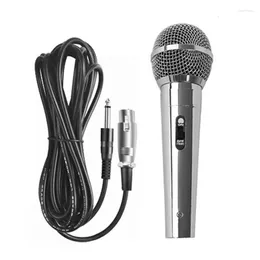 Microfones Rise-Universal 6.5mm Handheld Wired Microfone Dinâmico Portátil KTV Karaoke Gravação Megafone