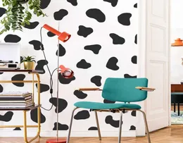 50 Pcs Cow Spot Polka Dot Wall Sticker Bedroom refrigerator Cute Cow print Spot Dot Wall Decal Fridge Kids Room Vinyl Decor 2106152880211