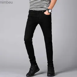 Herren-Jeans, Herren-Röhrenjeans, 2019, neue klassische Mode, Designer, elastisch, gerade, schwarz/weiß, Jeanshose, schmale Passform, Stretch-Denim-Jeans, L240109