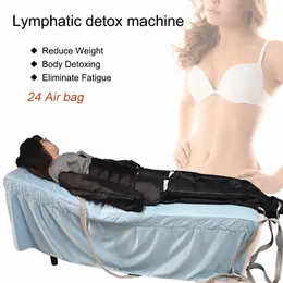 24 camere Air Wave Press Compressione forma del corpo Massaggiatore Drenaggio linfatico Disintossicazione Macchina dimagrante Dispositivo pressoterapia