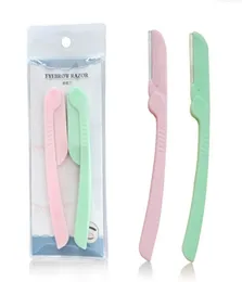 2pc sobrancelha shaper dermaplaning womens aliciamento barbeador moldar navalha segura removedor de pêlos faciais mini maquiagem tool5334699