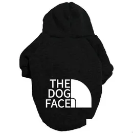 Cão vestuário moda roupas designer pet hoodies labrador chihuahua traje outono inverno para médio grande s o rosto moletom 22011 otmap