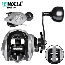 SAMOLLA grand moulinet de pêche Baitcasting eau salée étanche mer 72 1 15KG glisser pêche au chat à la traîne Base métallique 240108