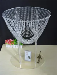 Stent di fiori 68 CM di altezza Portafiori in acrilico Tavolo da sposa in cristallo Foglia stradale Centrotavola per matrimoni Decorazione per feste evento EEA16556662042