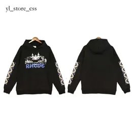 Designer-Herren-Hoodie von Rhude mit Buchstabendruck, lockere lange Rhude-Ärmel, modischer Sport-Kapuzenpullover für Männer und Frauen, hochwertiges, luxuriöses Rhude-Hemd-Marken-Sweatshirt 2199