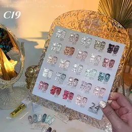 24 renk Yansıtıcı Glitter Jel Oje Yarı Kalıcı UV LED Tırnak Vernik Hibrit Köpüklü Jel Tırnaklar Sanat Tasarımı 240108