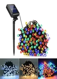 Noel Süslemeleri Güneş lambaları LED String Lights 56595M 203050LE 2 Aydınlatma Modları Açık Mekan Tatil Çelenkleri Çim G8817785