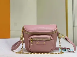 2024 Ny lyxdesigner Gradien Collection High Quality Leather Crossbody Bag Handbag Mini Bumbag Fashion Shoulder