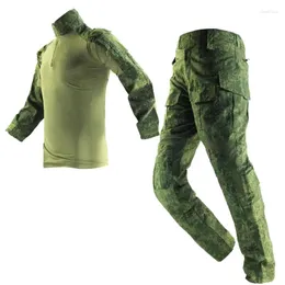 Gymkläder Militär taktik Emr Green Camouflage Combat Suit Rysk G3 -skjorta och byxor utomhusjakt