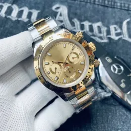 MENS Automatyczne mechaniczne gatunki Daytongna 41 mm Pasek ze stali nierdzewnej Złote zegarek na rękę Ceramiczne Projekt obudowy Montre de Luxe zegarek modowy