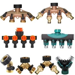 1 шт. BSP NPT 3/4, 4-ходовой латунный пластиковый разветвитель садового шланга, Y-образный разъем для полива, распределитель для наружного крана, адаптер 240108