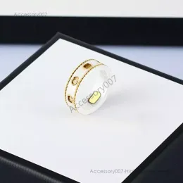 anéis de jóias de grifePreto Branco Cerâmica Cluster Band Anéis anel de abelha de ouro jóias de designer para homens mulheres noivado casamento casal jóias presente amante