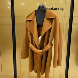 Роскошное пальто Maxmaras 101801 Чистое шерстяное пальто газ короткие водяные волны кашавый шерстяной шерсти