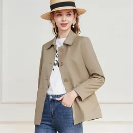 Frauen Jacken Mode Jacke Weibliche 2024 Frühling Herbst Mantel Tops Einreiher Casual Kurze Windjacke Oberbekleidung Damen