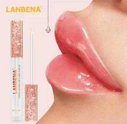 Lanbena Big Lips Plumper Moisturizer Lip Gloss長持ちする栄養価の高いリップセクシーなクリアな防水透明透明Lipgloss3017919