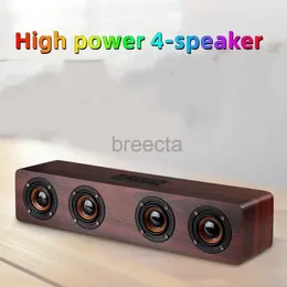 Portable Speakers High Power W8C Houten Bluetooth Speaker Geluid Blaster Tv Speaker Ondersteuning Bluetooth Card Inbrengen Radio Subwoofer zln240109