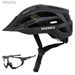 Cascos de ciclismo KINGBIKE, casco integrado para bicicleta de montaña, gafas de regalo, multipors y tallas grandes, casco bicicleta mtbL240109