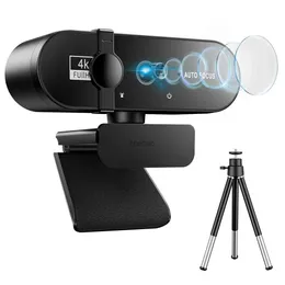 Webcams 2K 4K Webcam 1080p Web Camera Cam Can med mikrofonstativ för PC 1080p Autofokuskamera till dator USB Full HD Web Cameral240105