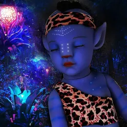 Luminous Avatar Reborn Doll Baby Room Decoration Accessories Kids Toys Lifelike Rebirth Soft Baby Dolls For Garden Room Decor 240108