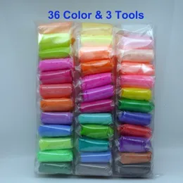 36 cores ar seco plasticina modelagem argila educacional 5d brinquedo para crianças presente jogar massa luz playdough slimes crianças polímero y240108