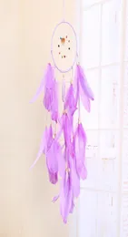 LED LIGHT DREAM CATCHER HANDMADE FEATHERS 차 홈 벽 교수형 장식 장식 장식 선물 선물 Dreamcatcher Wind Chime 파티 장식 6632682