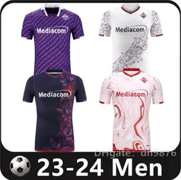 S-XXL 2023 Fiorentina Soccer Jerseys J. Ikone 23 24 Batistuta Castrovilli Erick Florence Jersey ACF Jovic A. Cabral Milenkovic C.Kouame Men Football Shirt