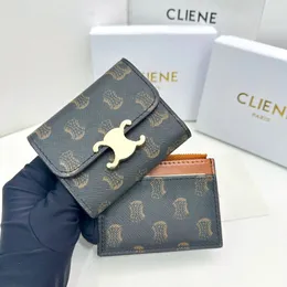 Mirror Quality Designer Plånböcker DHGATE Luxury Triomphes Womens Mens Purse and Handbag Leather Passport ID Card Holders Key Pouch Keychain Zippy Coin Purses Plånbok