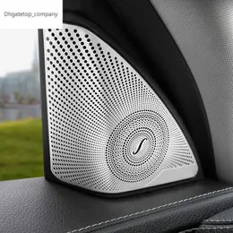 Parts Stainless Steel Tweeter Speaker Cover Trim For Mercedes Benz C E Class GLC W213 W205 X253 Matte Car Door Audio Speaker Cover