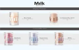 Melkmake-up Verborgen Primer Holografische Stick Markeerstiften Glow Sticker 28G Full Size Lichtgevende Blur Sticks Matte Primed Foundatio8737679