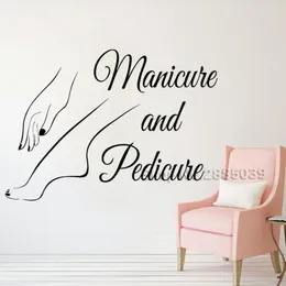 Manicure Pedicure Art Mural Wall naklejka na paznokcie salon salon salon znak ścienny dekoracje naklejka tapety adesivo de parede7586481