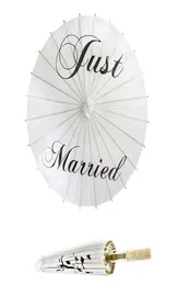 Guarda-chuva de papel artesanal para casamento, guarda-sol, favores, diâmetro 42cm, três estilos, obrigado, recém-casado, mrmrs, festa, adereços, 10 peças, lote 7568487