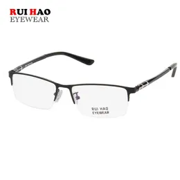 Moda Optik Gözlükler Çerçeve Süper Işık Alaşımlı TR90 Tapınağı Yarım Çelenksiz Gözlük Çerçeveleri 3007 240109