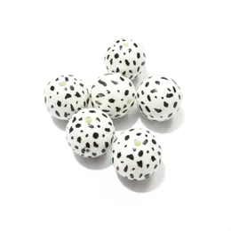 est 20mm 100 pzlotto perle opache stampate piccoli punti perline per la moda e il design di gioielli 240108