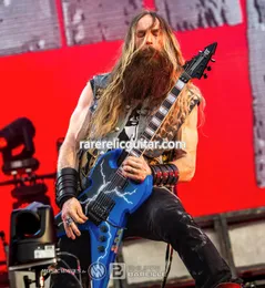 Zakkwylde Dimbag Darrell Cowboys from Hell Blue Lightning Electric Guitar Large Block Inlay Rose Tremolo Bridg