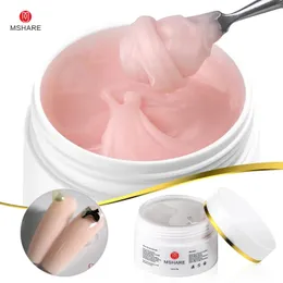 MSHARE 50 g schimmerndes rosa-weißes Acryl-Gel-Verlängerungs-Acryl-Hartgel-Nägel 240108